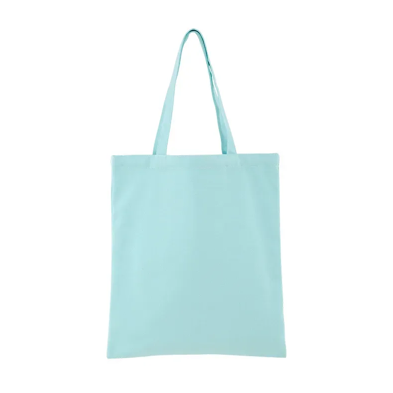 sac fourre-tout de shopping écologique en coton personnalisé, couleur bonbon, pliable et réutilisable, sac de supermarché en toile pour femmes
