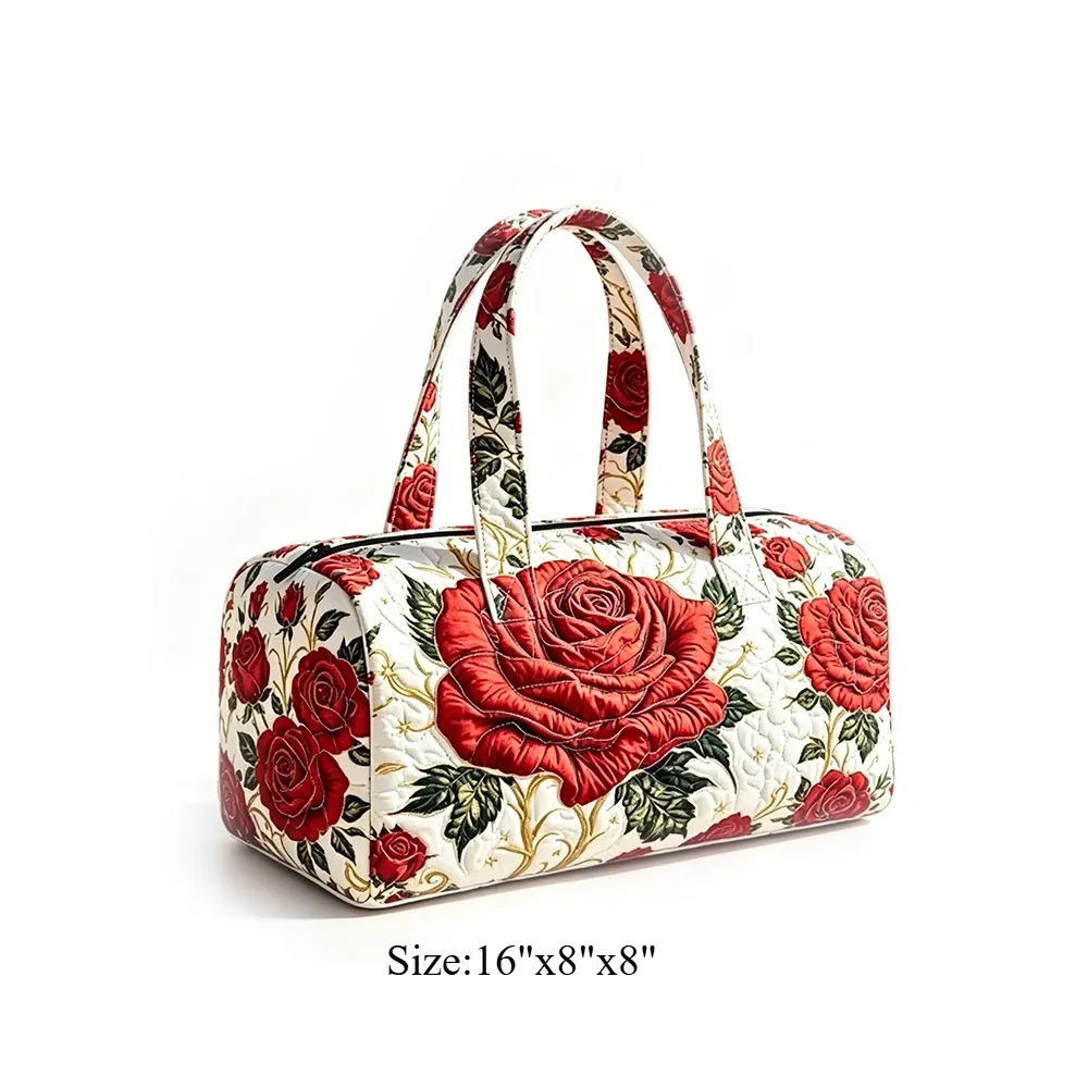 sac de voyage matelassé à imprimé floral vache, sac de week-end léger, bagage à main pour la gym, les sports et les escapades
