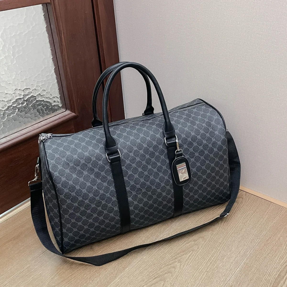 sac de voyage vintage à motifs, grande capacité, résistant à l'usure, sac de sport à bandoulière pour les voyages courts