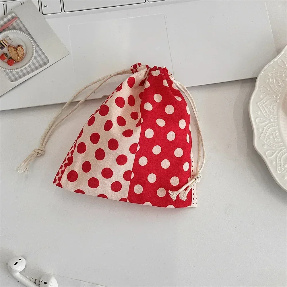 sacs à cordon imprimés en grille, sac à main pour femmes, porte-monnaie, pochette pour clés, rouge à lèvres, sac de rangement pour bijoux, sac anti-poussière, sacs à cordon