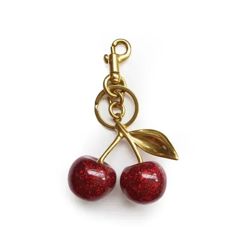 pendentifs en cristal cerise, adaptés aux sacs coach, aux sacs à main pour femmes, aux sacs à bandoulière et aux accessoires de porte-clés