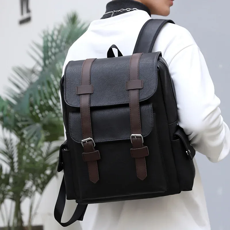 grand sac à dos pour ordinateur portable pour hommes sac à dos de travail en pu sac à dos de voyage sac à dos d'affaires sac à dos d'ordinateur universitaire pour femmes