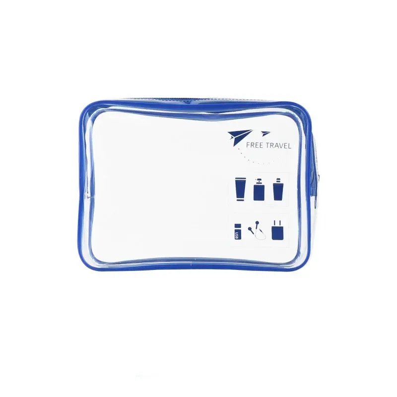 trousse de maquillage en pvc transparent imperméable pour femme, trousse de maquillage de bain, trousse de rangement de toilette, trousse de maquillage de voyage avec fermeture éclair, trousse de beauté