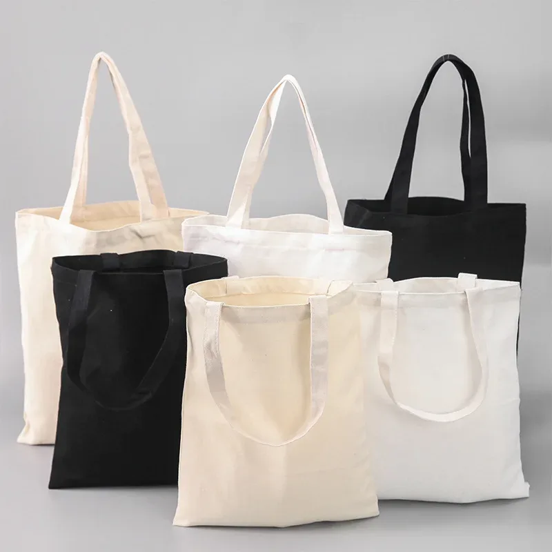 vente en gros de sacs d'épicerie en coton réutilisables personnalisés, 50 pièces/lot, logo imprimé, sac fourre-tout en toile haute capacité