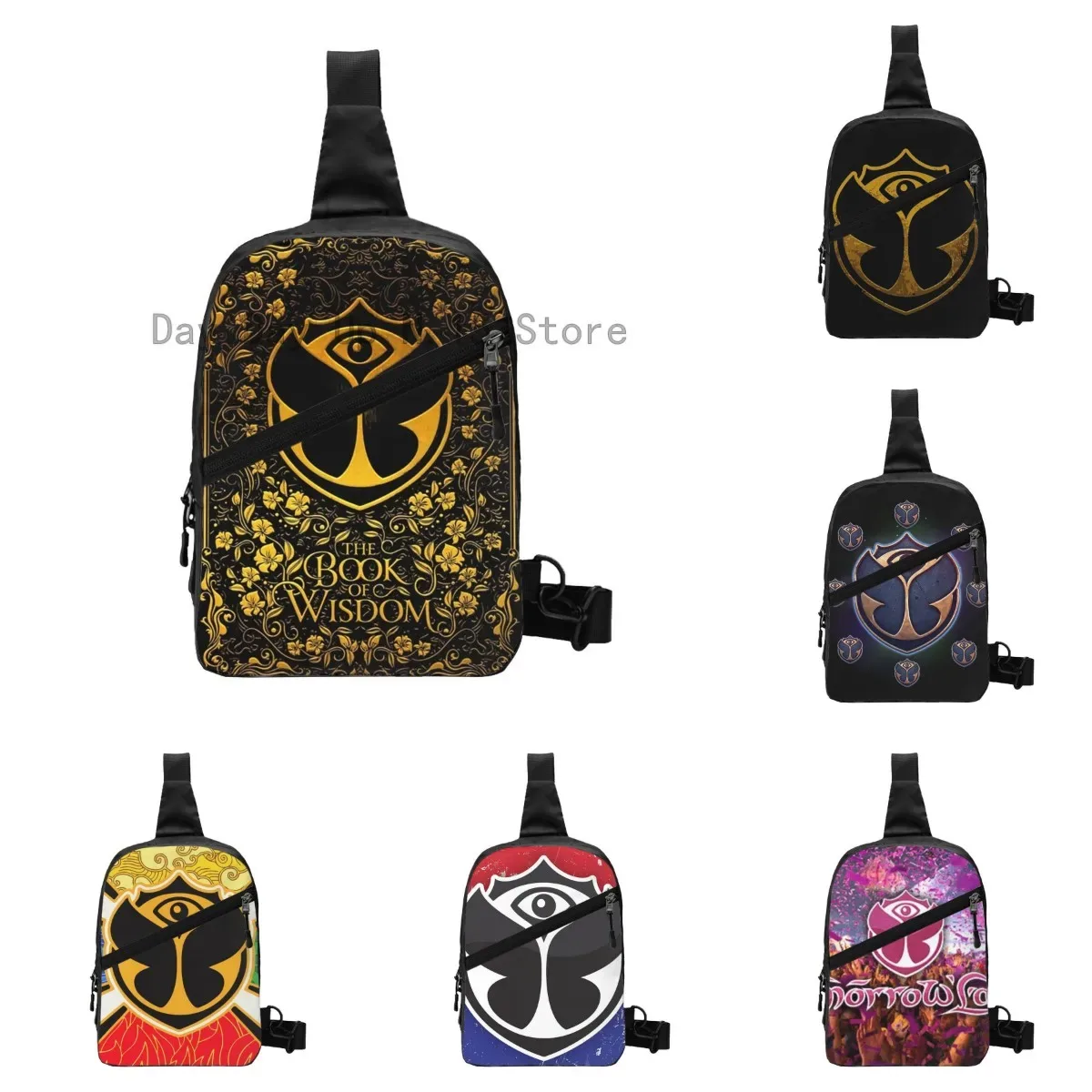 tomorrowland festival de danse électronique sling sac à dos à bandoulière hommes sac à bandoulière personnalisé pour voyage randonnée sac à dos