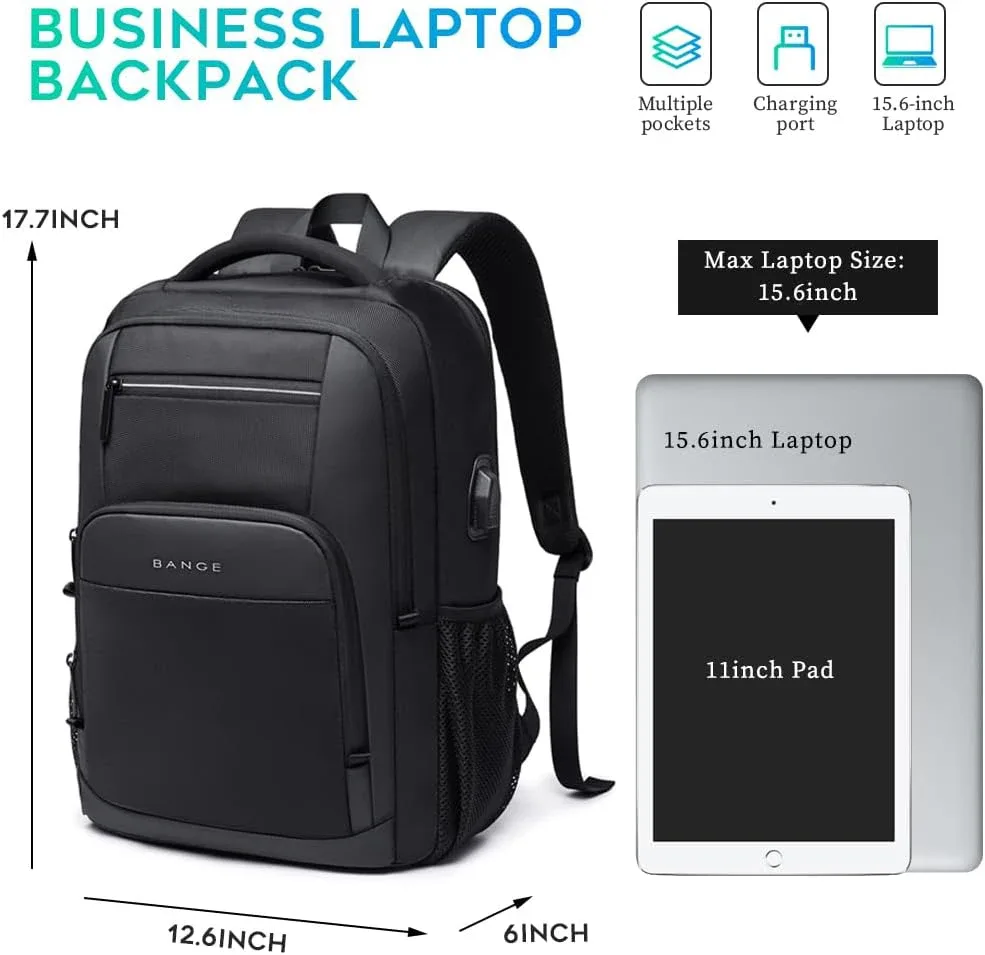 sac dos oxford université noir imperméable poches latérales port usb charge couverte souple usage voyage adolescents école