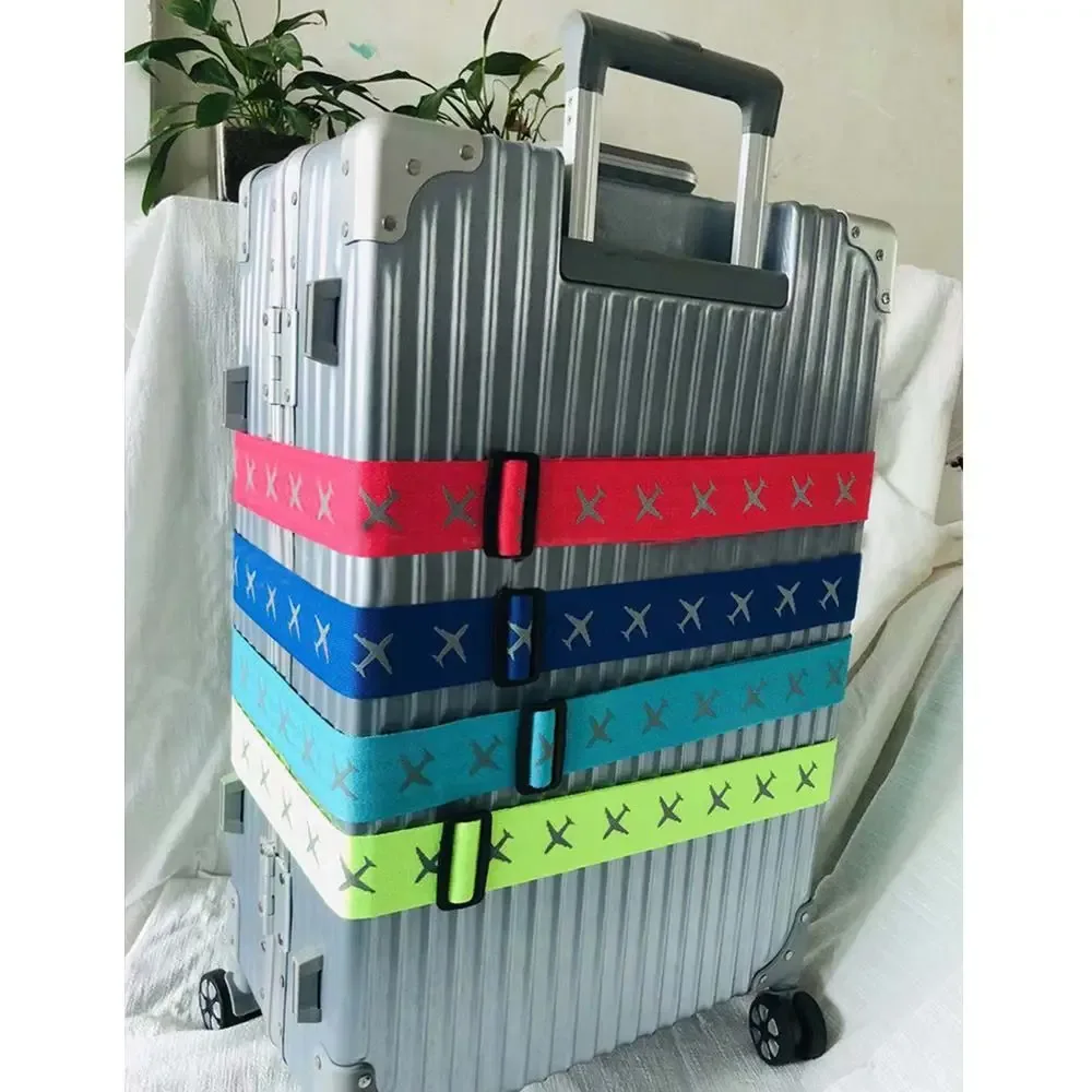 ceinture bagage nylon colorée croix simples voyage adaptation divers formats serrage boucles haute qualité