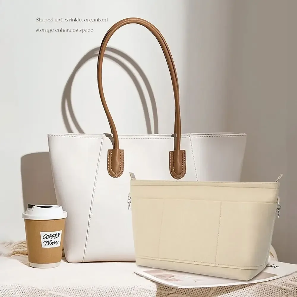 organisateur de sac à main en feutre multi-poches, support de sac interne, grande capacité, portable, pour rangement et organisation