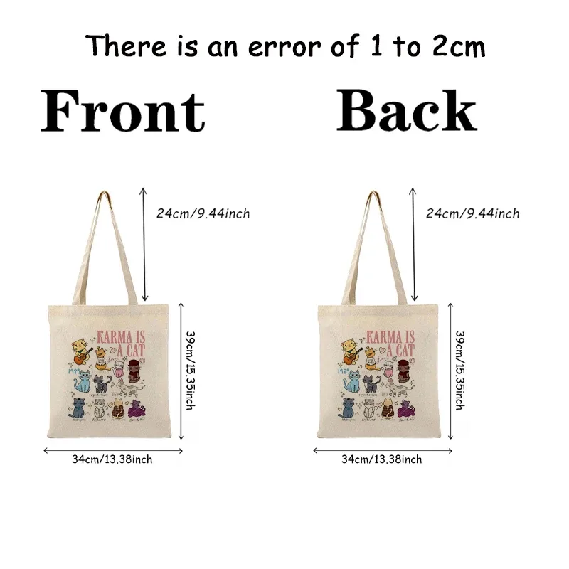 swifitie karma est un chat modèle sacs fourre-tout pour femmes pliable grand sac à main de voyage d'été pour les filles retour à l'école cadeau sac de plage