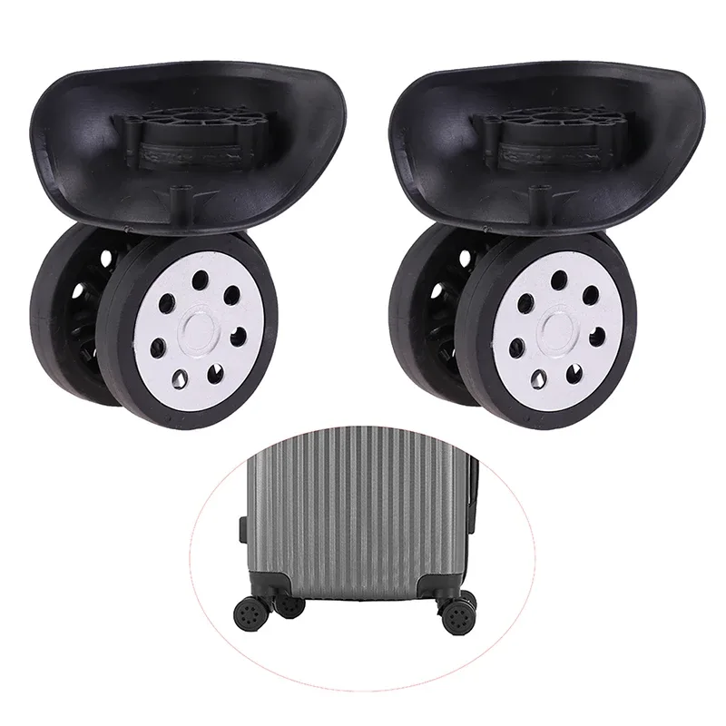 Roues Remplacement Caoutchouc Silencieuses Résistantes Usure Rose Haute Qualité Utilisation Voyage Sac Bagage Chariot Rechange