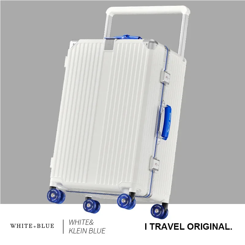 bunnyfly valise large poignée valise de voyage hommes 20 24 bagage à main femmes pc cadre en aluminium boîtier de chariot