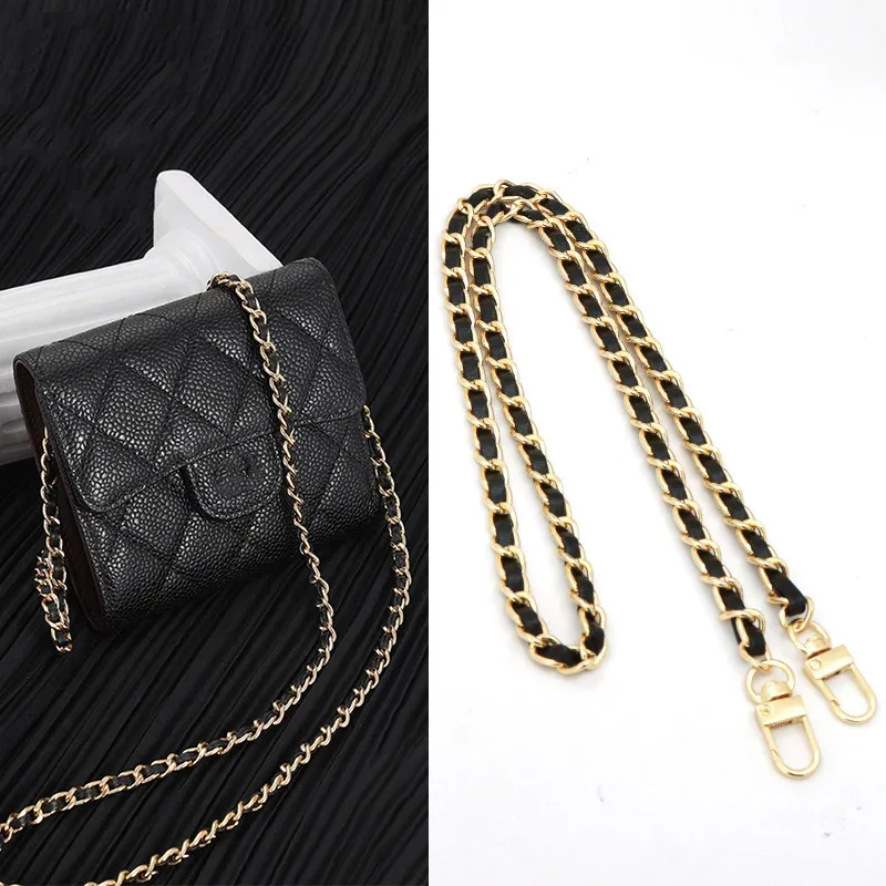30/60/100/120/140cm cuir pu + chaîne en métal sac à bandoulière sangle pour femmes sac de mode sac à bandoulière dame bracelet en cuir pour sac à main