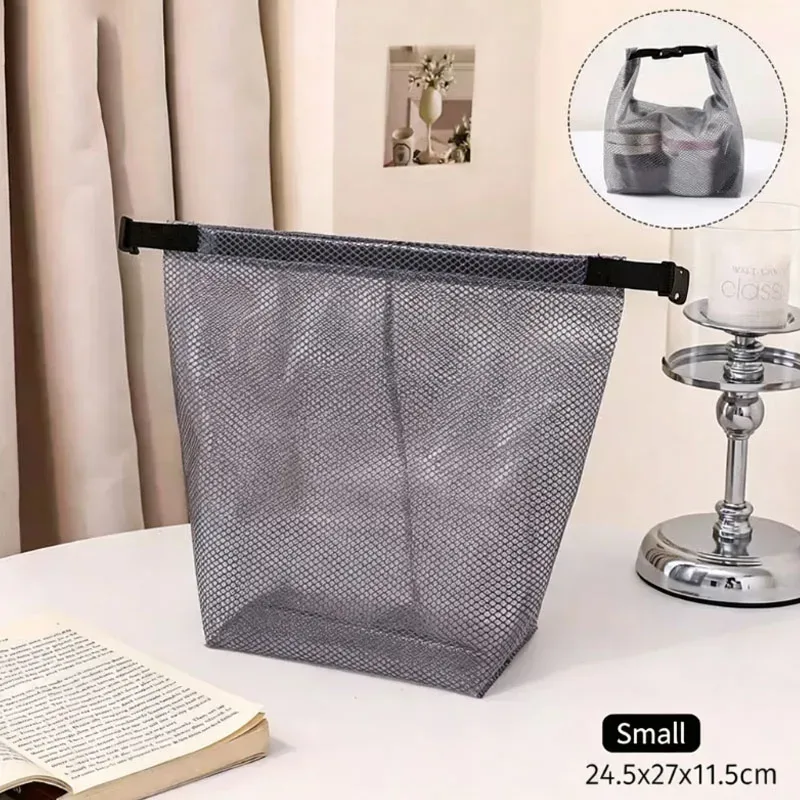 sac de rangement unisexe imperméable à grande capacité avec cordon de serrage pour articles de toilette, gym, lessive, idéal comme trousse de toilette de salle de bain