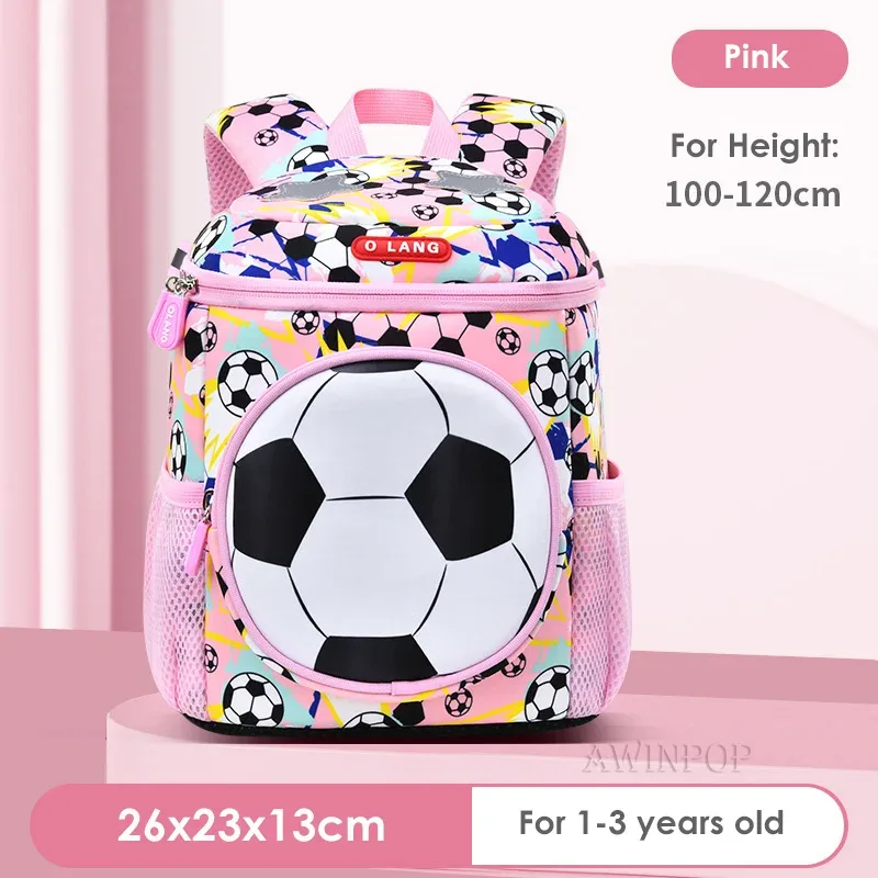 sacs d'école de football 3d pour garçons, sacs à dos d'école pour enfants de la maternelle, sac de voyage pour étudiants, pack pour enfants mochila infantil escolar