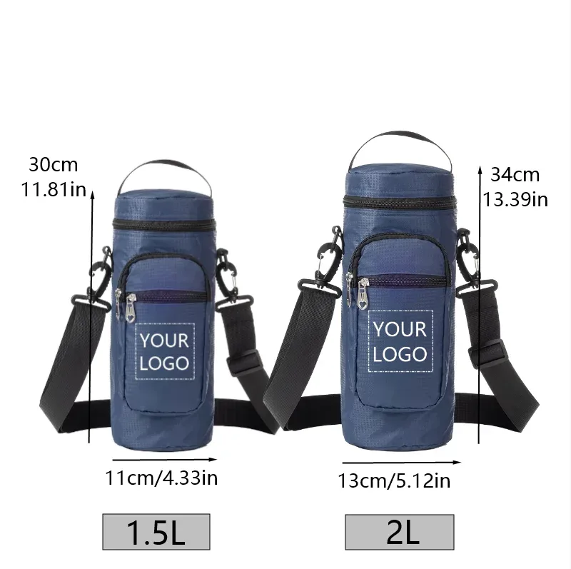 sac de glace oxford personnalisé, sac de rangement portable étanche isolé et pour bouteille d'eau froide, adapté aux voyages, camping et randonnée