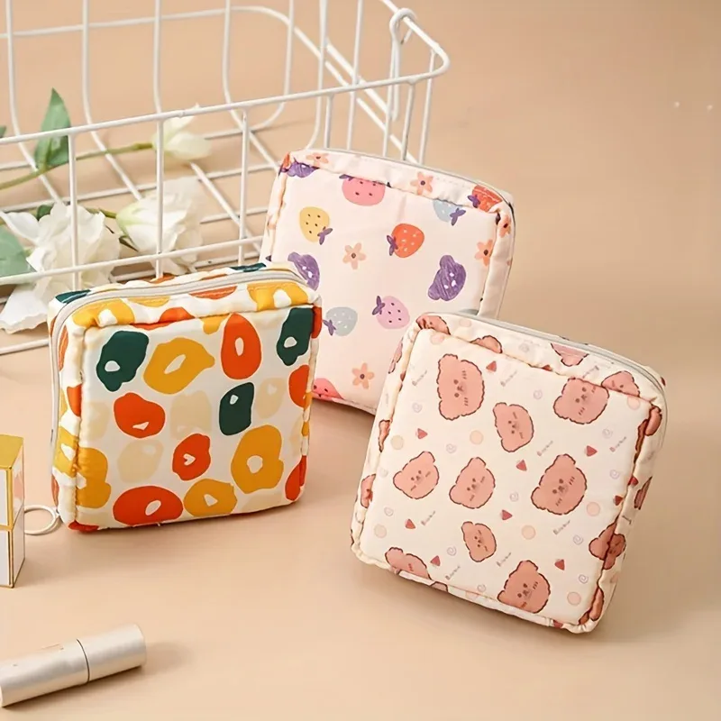 sac de rangement pour serviettes hygiéniques à imprimé chic et grande capacité - organisateur léger et multi-usages pour bonbons et articles essentiels