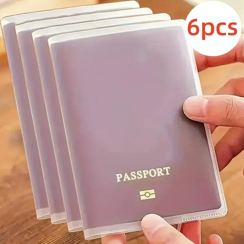 housse document voyage transparente pvc couleur marron rose vert protection simple pratique accessoire voyage