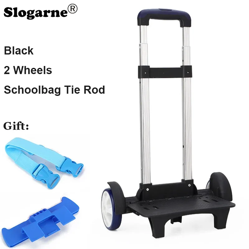sac à dos pour enfants, roues de chariot à tige de traction, accessoires de sac d'école pour enfants, tige de direction, stator pour étudiants, monter les escaliers, 6 roues, pièces de sacs