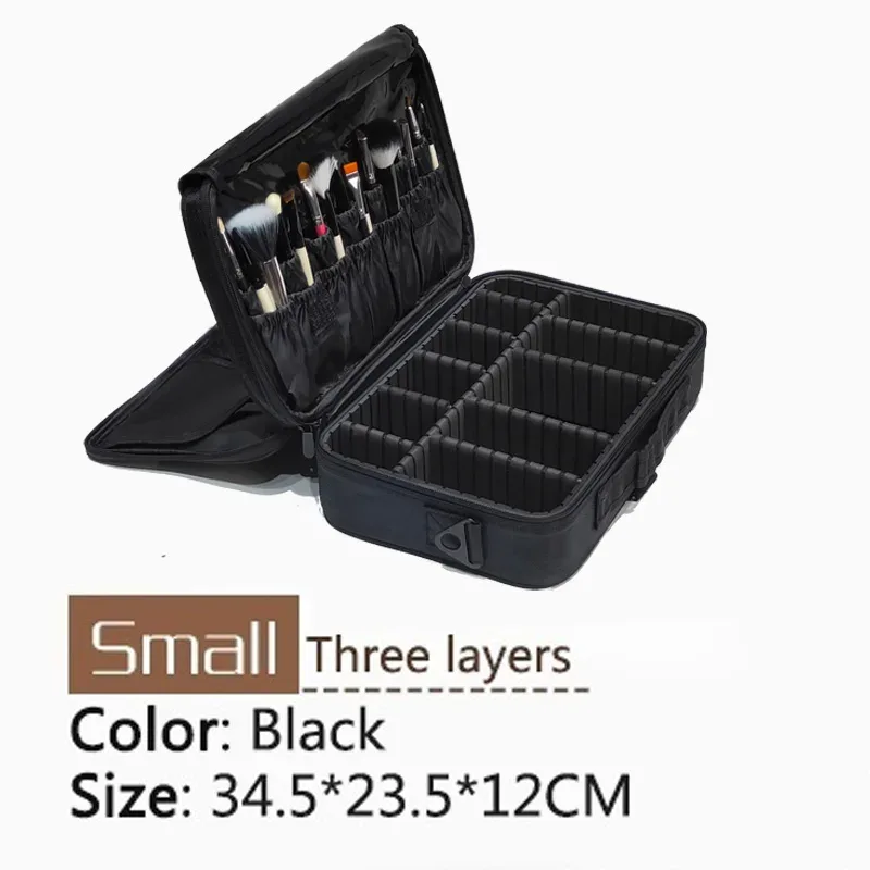 boîte à outils semi-permanente à motif d'ongles, grand multi-distributeur, trousse de maquillage professionnelle, sacs à cosmétiques, nouveauté, 2017