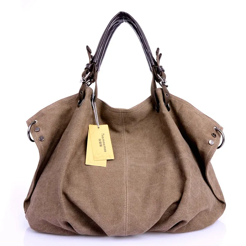 sacs à main en toile pour femmes, sacoches fourre-tout pour dames, sacs à bandoulière à poignée supérieure