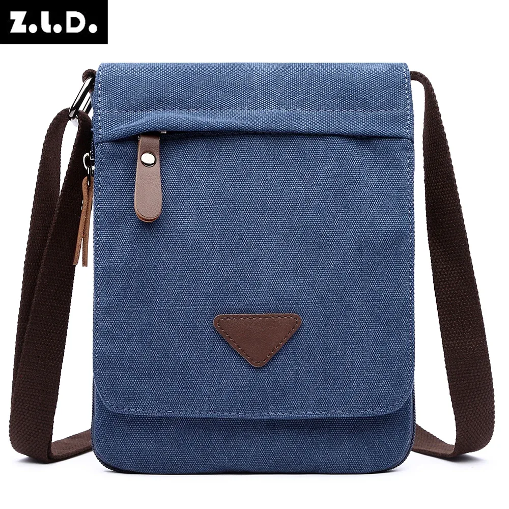 mini sacs à bandoulière en toile pour hommes, sacoches de couleurs unies, tissu solide, style vintage, nouveau design 2021