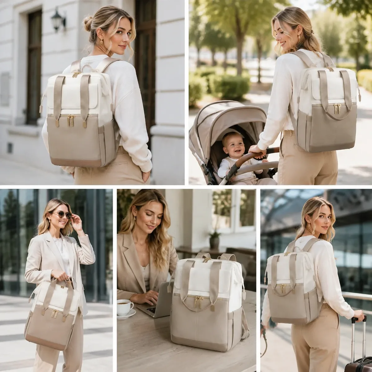 sac à dos pour ordinateur portable pour femmes et hommes, sac à dos d'affaires hydrofuge de 15.6 pouces avec de nombreux compartiments, sac antivol, sac de voyage