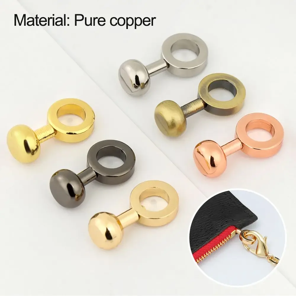 accessoires en cuivre pur pour sac, boucle de chaîne à fermeture éclair, remplacement des boucles de transformation, boutons matériels, kit de réparation de sac à main, 1/2 pièces