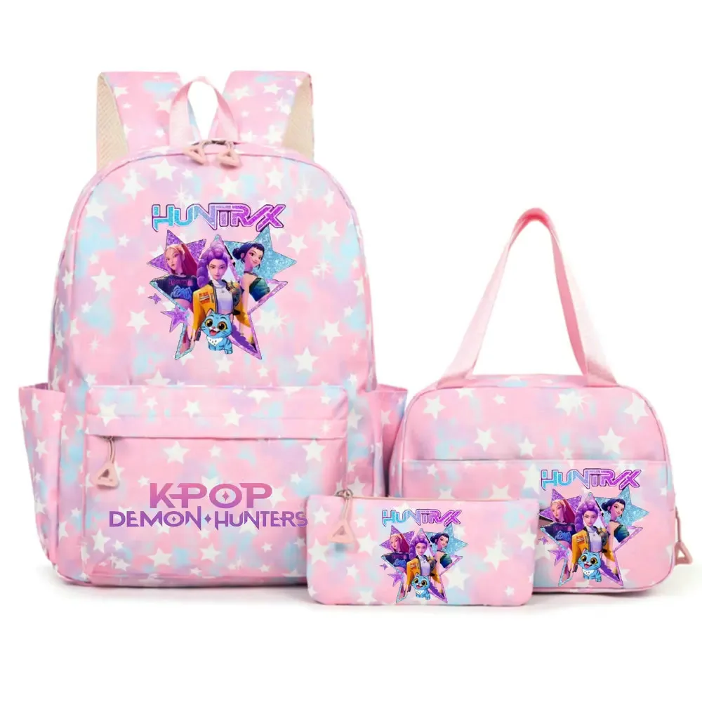 sacs à dos kpop demon hunters pour étudiants, sacs d'école pour adolescents, hommes et femmes, sac fourre-tout, pochette, sacs à dos en nylon pour voyage
