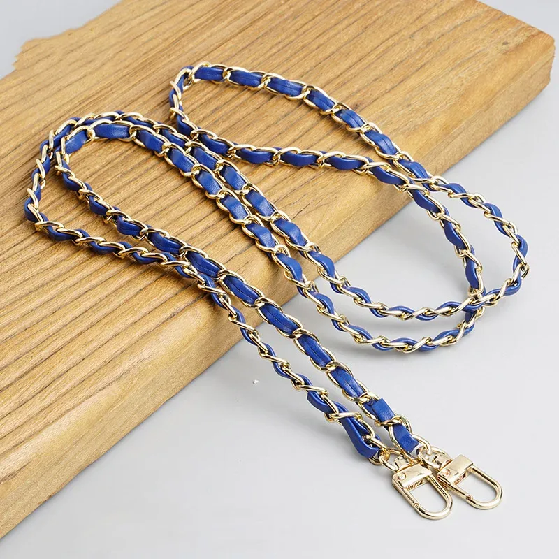 120cm sac à main chaîne sangle bandoulière sac à main chaînes remplacement en cuir sac à bandoulière chaîne sangles bricolage femmes fille sac partie accessoire