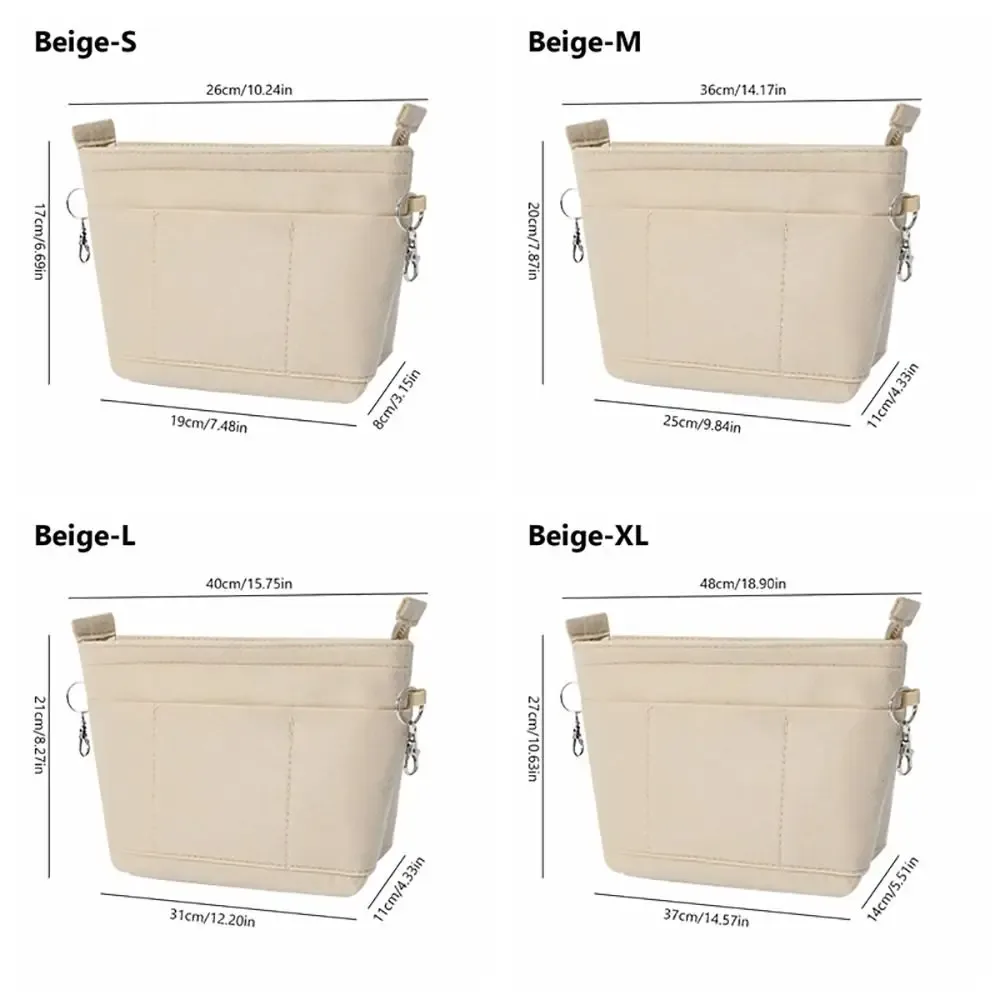 organisateur de sac à main en feutre multi-poches, support de sac interne, grande capacité, portable, pour rangement et organisation