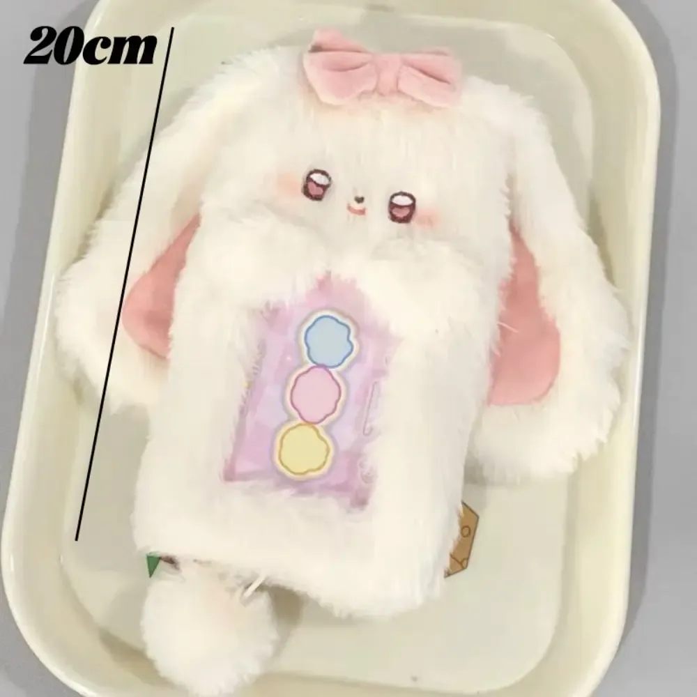 étui à cartes photo en peluche, mignon, dessin animé, lapin, chien, chat, porte-cartes, portable, ins, porte-cartes, étudiants, idole, photos, housse de protection
