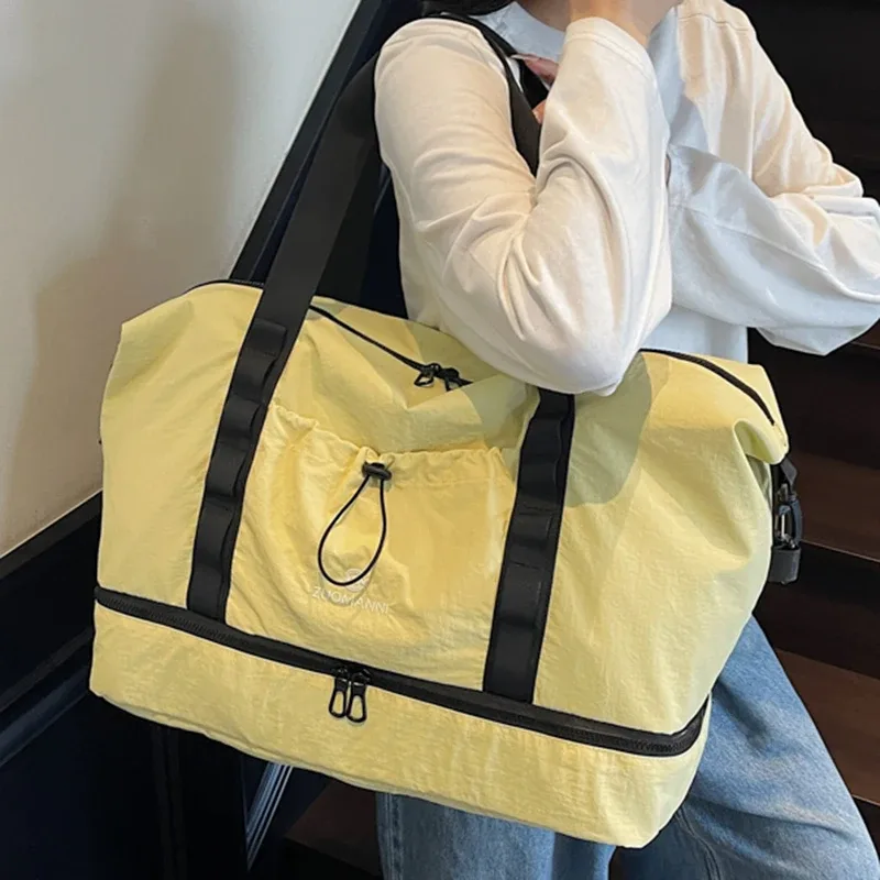 Sac de voyage de grande capacité avec compartiment à chaussures indépendant, sacs de voyage adaptés au yoga, au sport, au rangement et aux week-ends