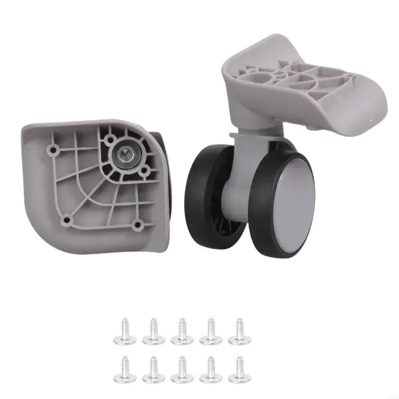 double roue remplacement plastique noir gris accessoire valise voyage affaires rechange facile installation silencieux stabilité surfaces iregulieres