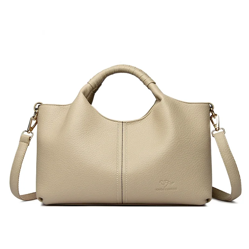 sac fourre-tout en cuir authentique pour femmes, fourre-tout de luxe de grande capacité, sacs à bandoulière diagonale à une épaule, sac à main simple à la mode