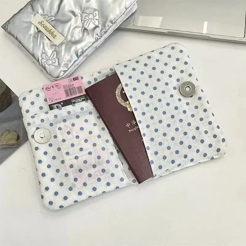 porte-passeport coréen avec nœud en forme de cœur pour femmes, mignon, billet de voyage, porte-carte d'identité, étui de couverture pour passeport, accessoires de voyage