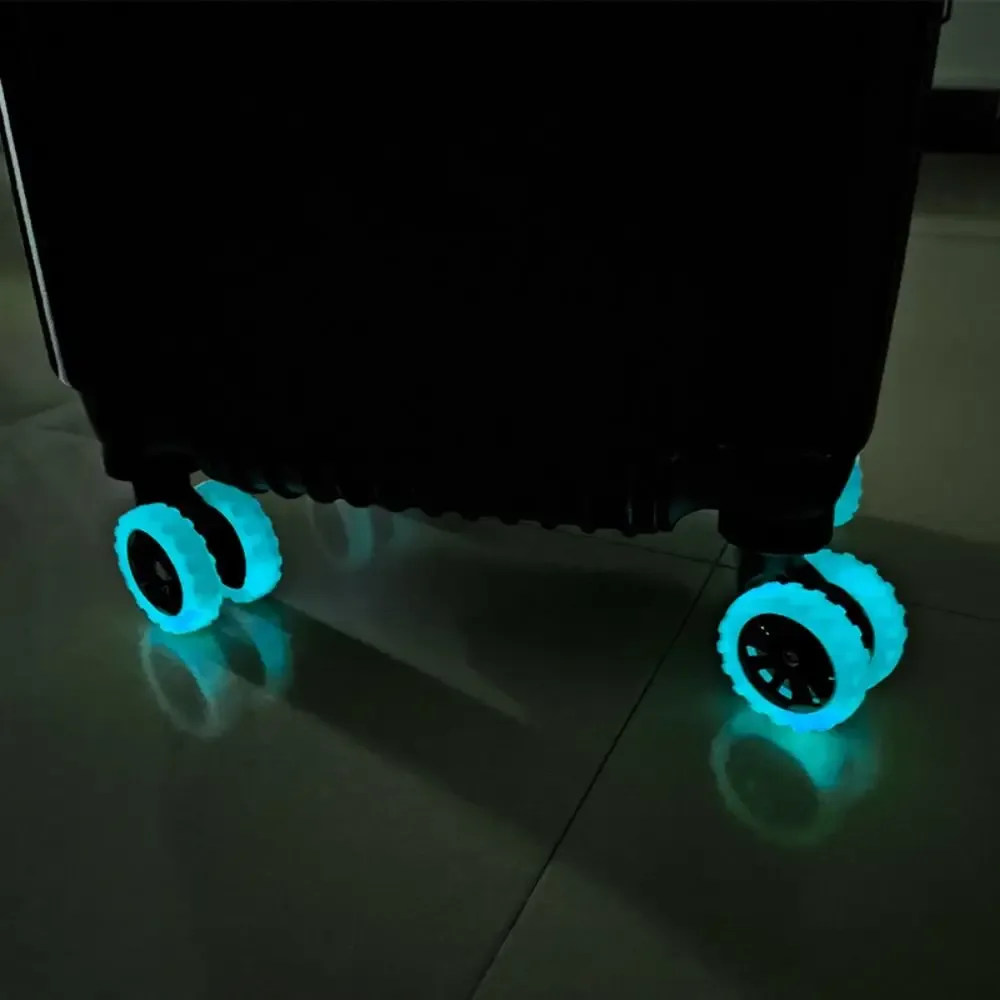 juste de protection en silicone pour roues de valise, chaussures de roulette à bagages shoes, son silencieux, structurels ent, anti-delhi, bruit sap, 8 pièces