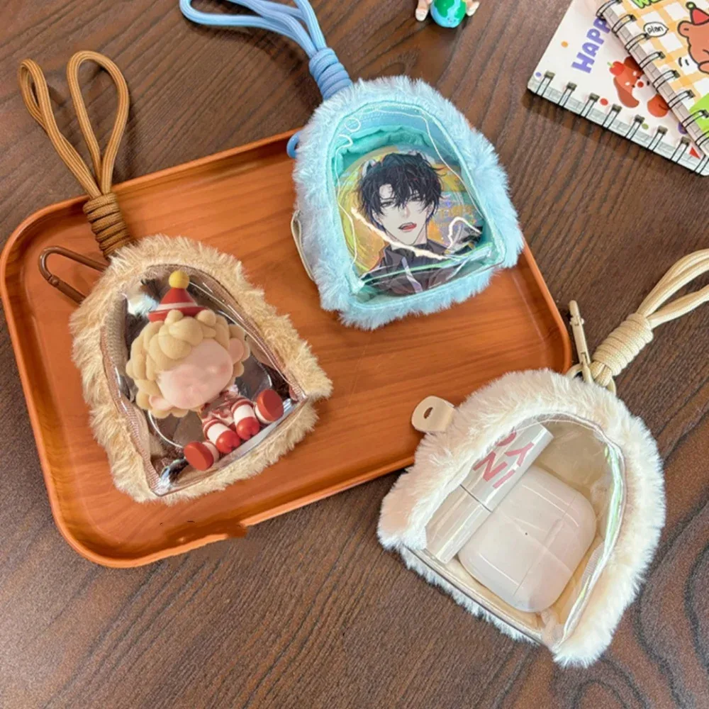 sac de marche pour poupée, porte-clés de dessin animé, sac de rangement pour poupée, sac d'exposition transparent pour voyage, organisation pour enfants
