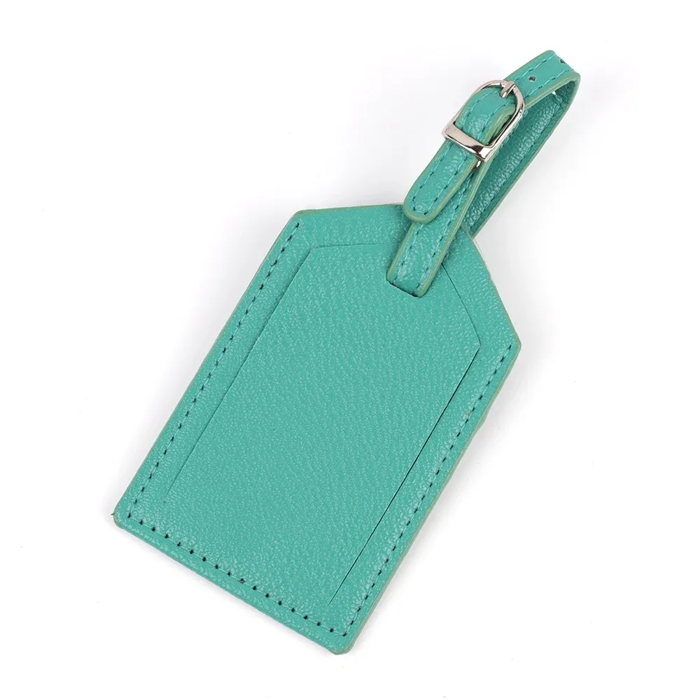 étiquettes de bagage en cuir pu, accessoires de voyage pour femmes et hommes, porte-nom et adresse pour valise, étiquettes d'embarquement, plusieurs couleurs disponibles