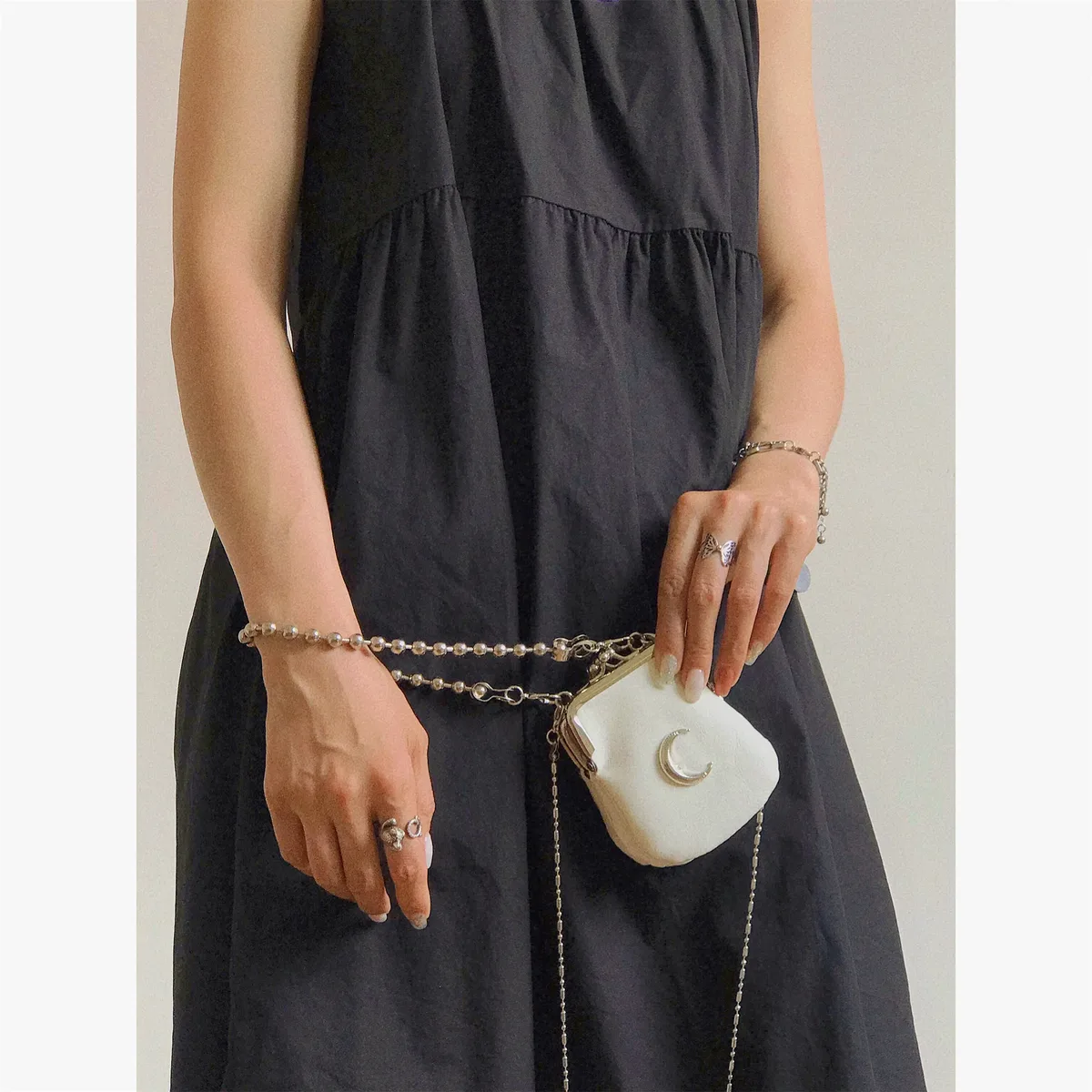 croissant design-mini sac à main trois en un pour femmes, sac à bandoulière, pochette portefeuille, mode pour dames