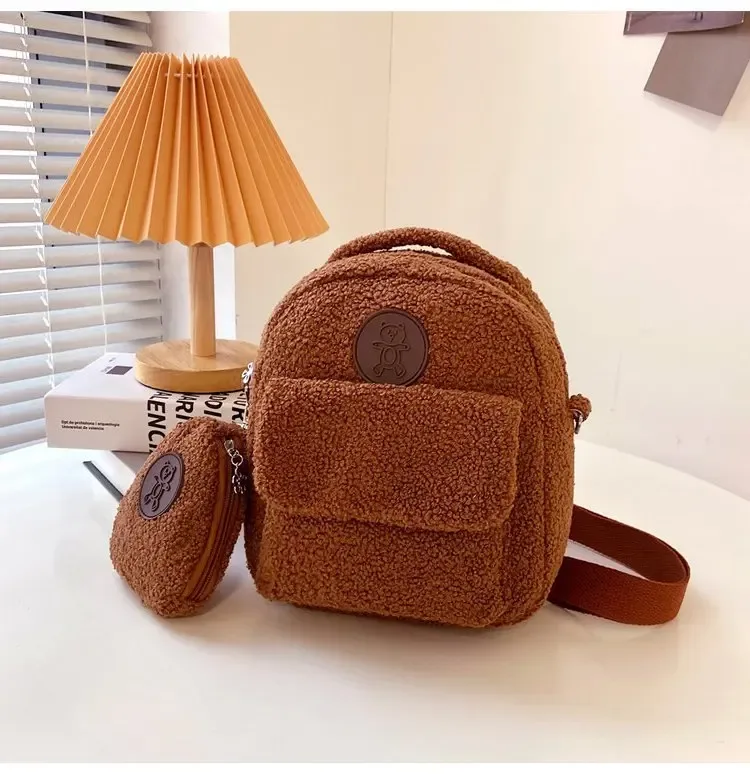sacs à dos ours personnalisés nom personnalisé portablemini enfants voyage shopping sacs à dos femmes mignon ours en forme d'épaule sac à dos