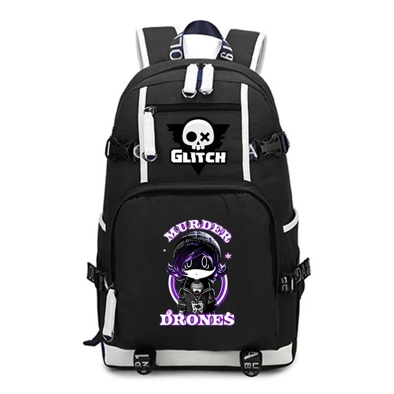 sacs d'école anime murder drones pour hommes et femmes, sac à dos de voyage de grande capacité, sac à dos pour ordinateur à la mode, cartable d'extérieur pour adolescents