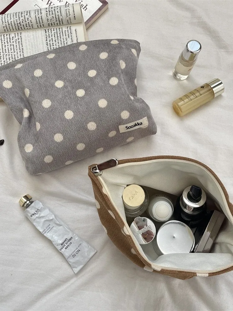 sac à cosmétiques décontracté, organisateur de maquillage, organisateur de voyage, pochettes, sac à maquillage à motif ondulé rétro, trousse de toilette de voyage pour femmes