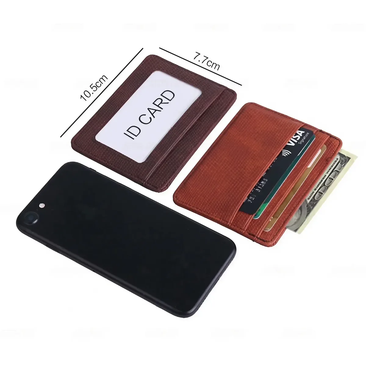 mini portefeuille de voyage en cuir pu, porte-cartes, motif lézard, fenêtre d'identification, étui pour hommes et femmes, organisateur de portefeuille compact