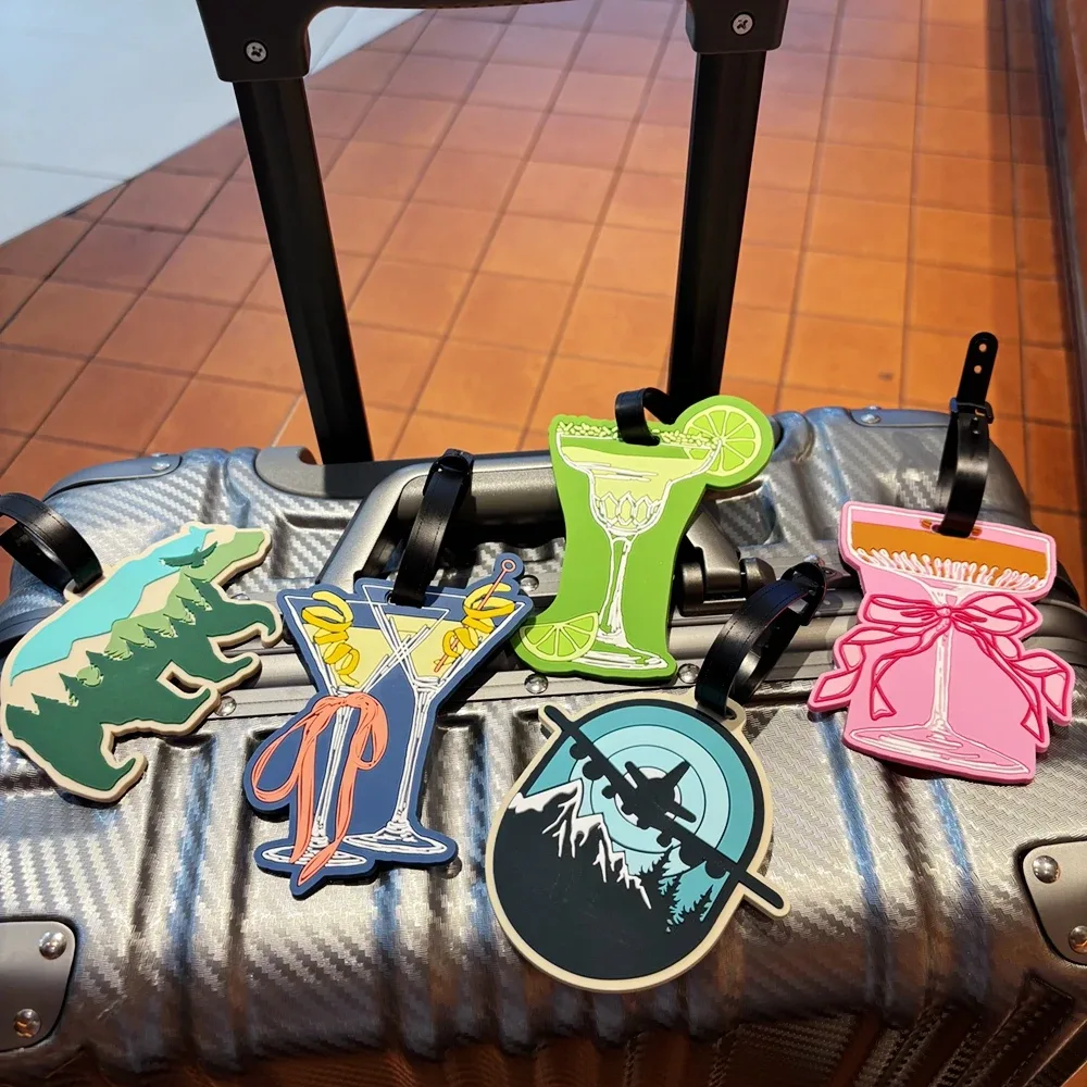 1 pièce étiquette de bagage en forme d'animal sur pied, personnalisable avec nom, pour sac, pendentif, idéal pour la saison des diplômes, pendentif de voyage, cadeau, idée pour bagages d'aéroport