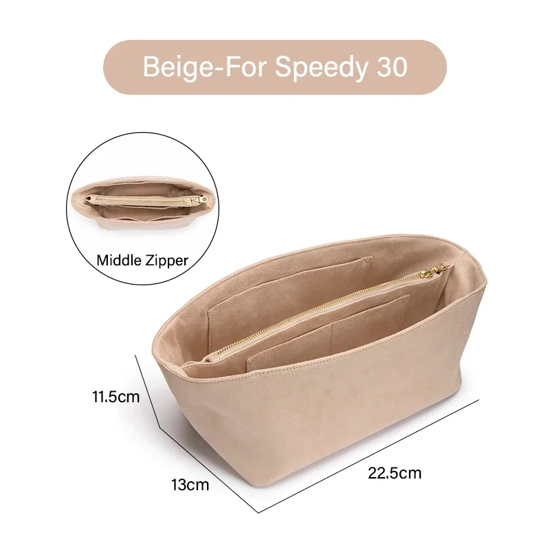 wuta original sac en velours organisateur pour lv speedy 20 25 30 35 sac à main insérer sac à main sac intérieur portable voyage stockage sacs de maquillage