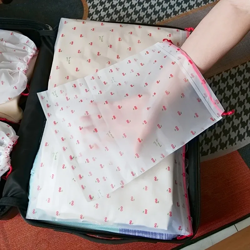 sac de voyage pour chaussures 8cherry – conception avec fermeture à cordon, sac de rangement transparent pour vêtements avec fermeture à cordon. cordon de serrage durable