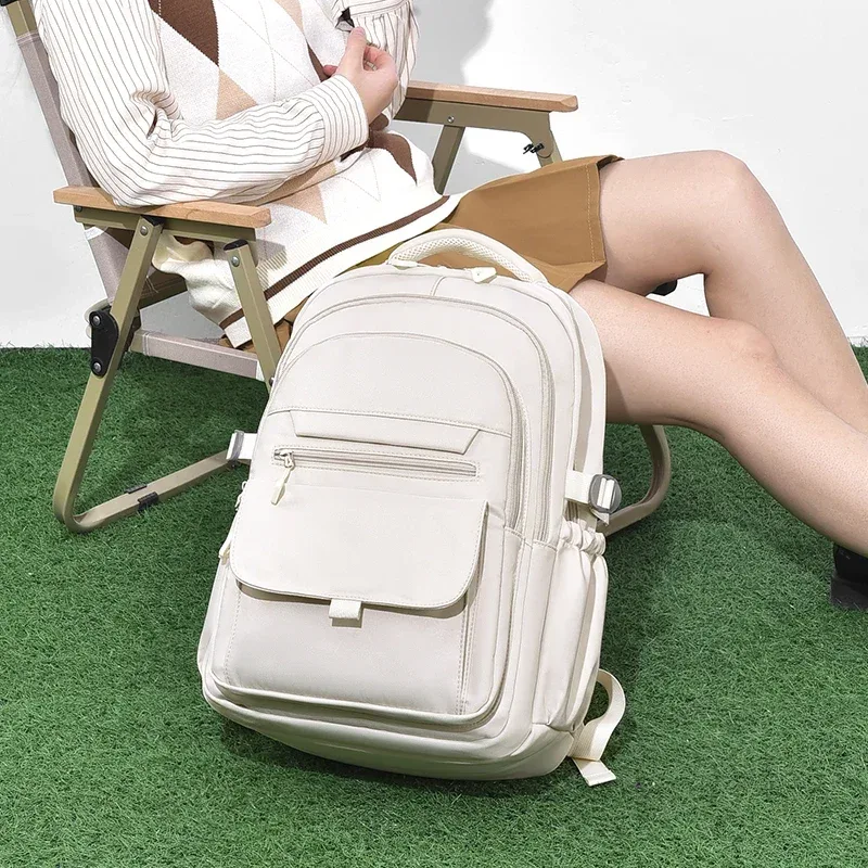 sac à dos multi-couches imperméable et élégant en tissu oxford, grande capacité, simple, pour les trajets quotidiens et les étudiants