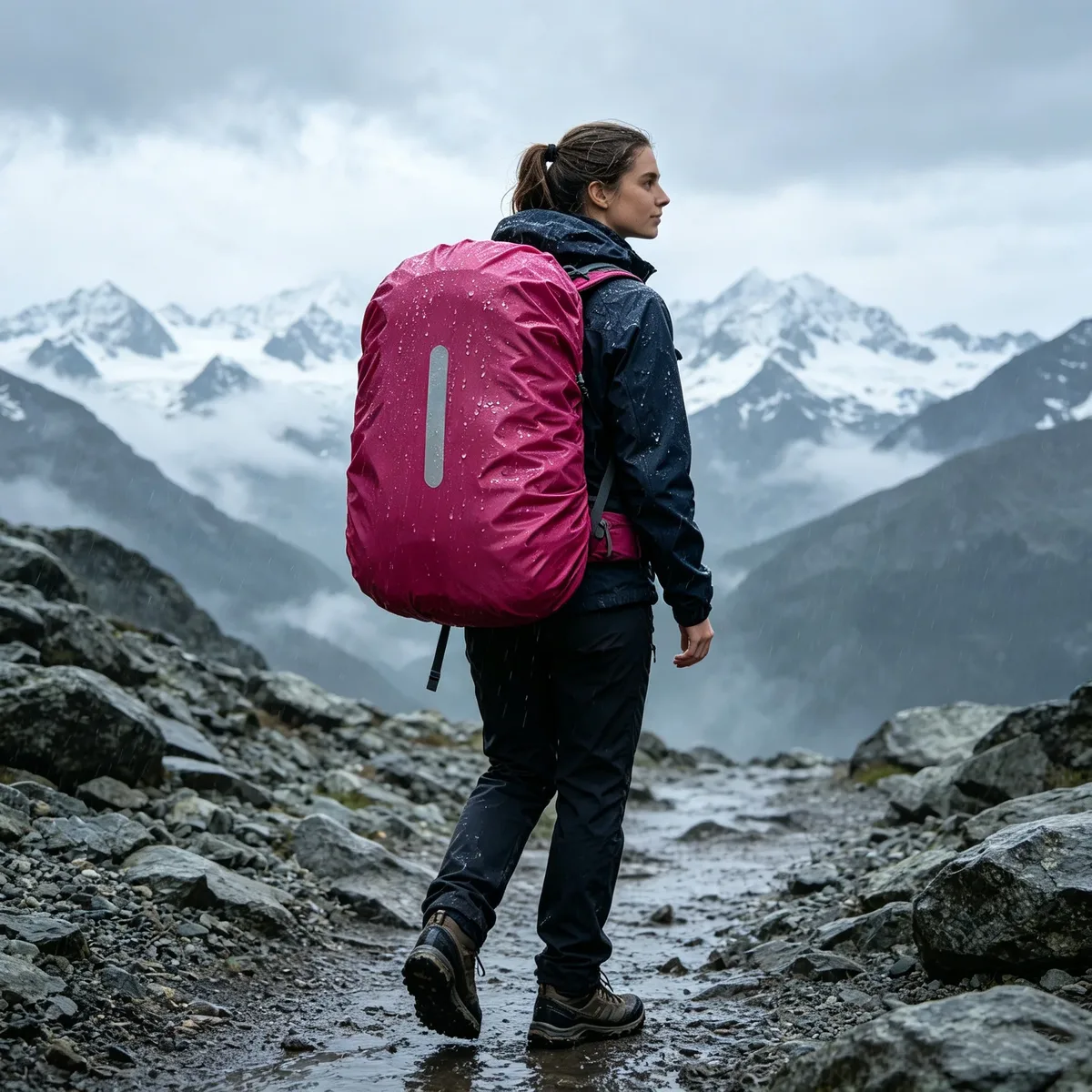 housse de pluie pour sac à dos de randonnée en plein air 20l 35l 45l 60l 70l 80l, housse imperméable pour sac de trekking, housse anti-poussière réfléchissante