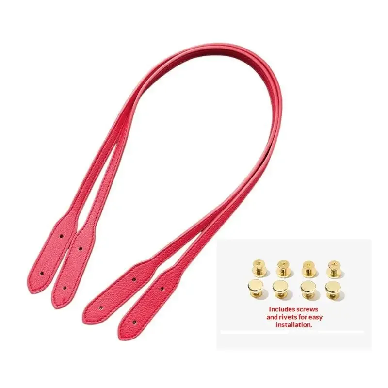 sangles de sac avec rivets, longueur 72cm, sangle de poignée en cuir pu, sangle de sac à bandoulière détachable, accessoires de remplacement pour sac diy, 2 pièces