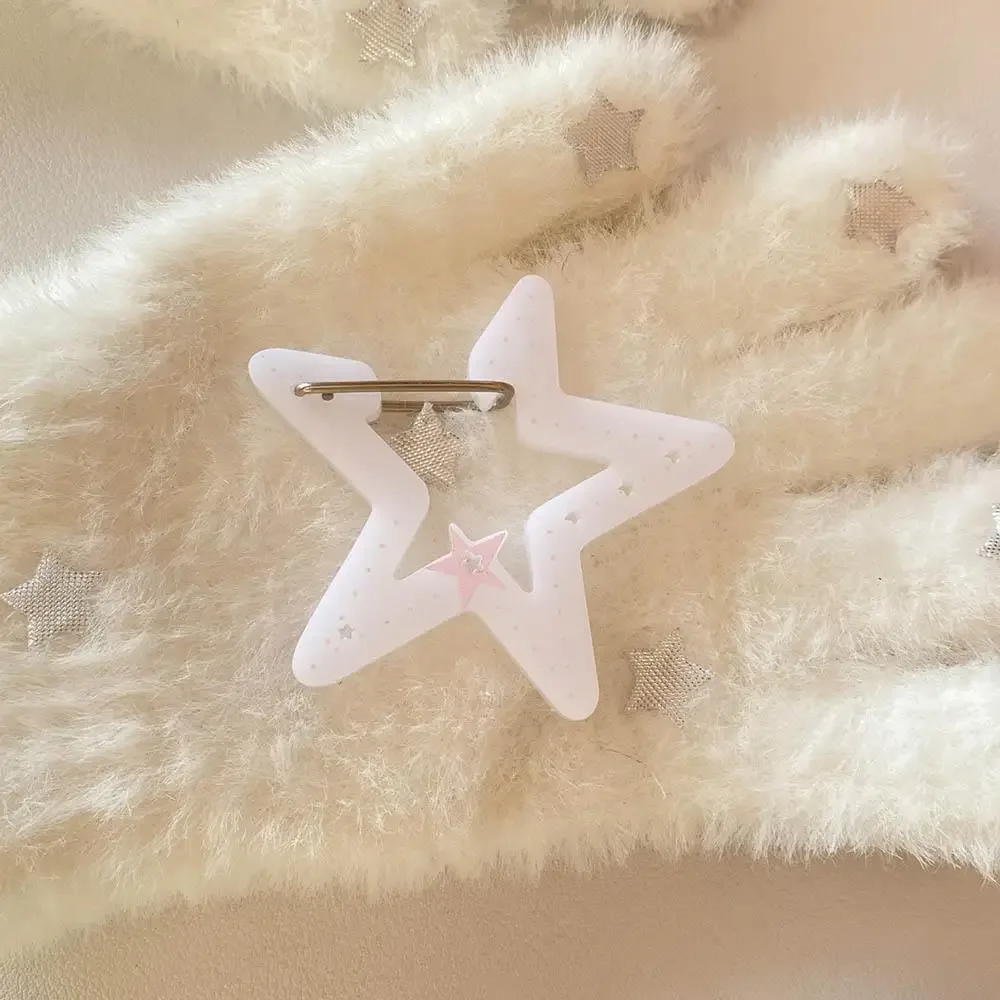 mousqueton en acrylique kawaii pour sac à dos, pendentif, décorations pour manuel, porte-clés, boucle d'escalade, breloques de sac en acrylique, accessoires de décoration pour sac ita